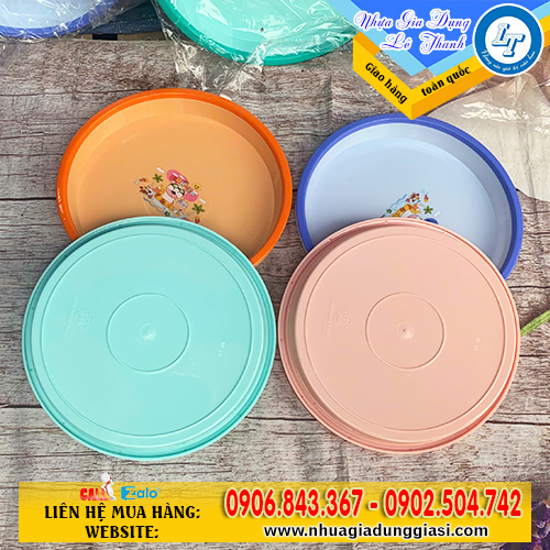 Mâm nhựa tròn viền màu Mâm nhựa tròn viền màu
