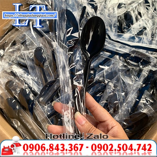 Muỗng nhựa trà sữa có bọc màng Muỗng nhựa trà sữa có bọc màng