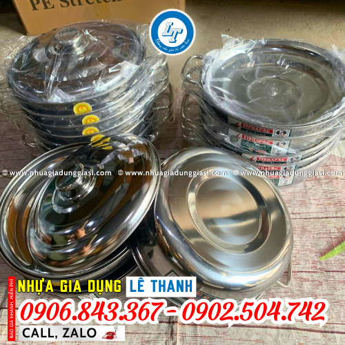 Nồi lẩu inox sáng bóng Nồi lẩu inox sáng bóng