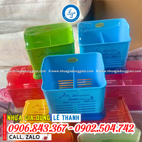 Ống đựng đũa nhựa 2 ngăn Ống đựng đũa nhựa 2 ngăn