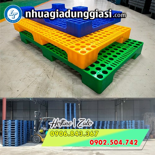 Pallet nhựa kê hàng bền bỉ đủ màu Pallet nhựa kê hàng bền bỉ đủ màu