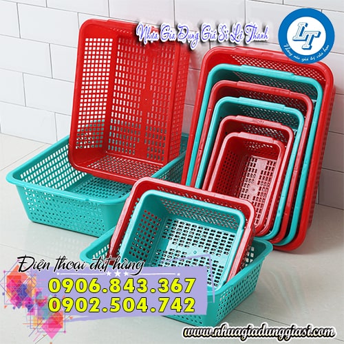 Rổ nhựa chữ nhật đa dạng kích cỡ Rổ nhựa chữ nhật đa dạng kích cỡ