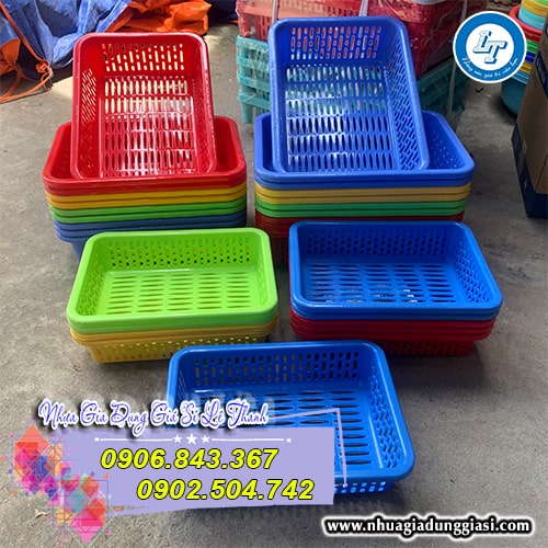 Rổ nhựa chữ nhật đa dụng giá sỉ rẻ Rổ nhựa chữ nhật đa dụng giá sỉ rẻ