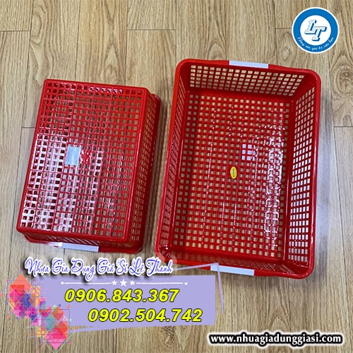 Rổ nhựa chữ nhật đa dụng Rổ nhựa chữ nhật đa dụng