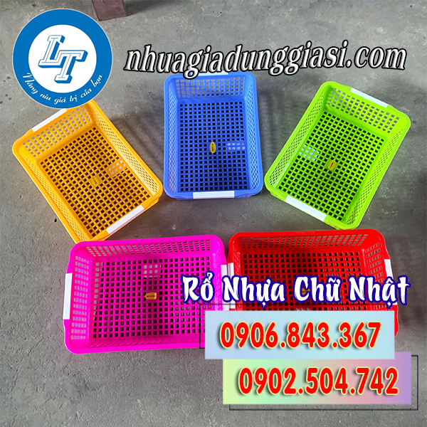 Rổ nhựa chữ nhật giá rẻ