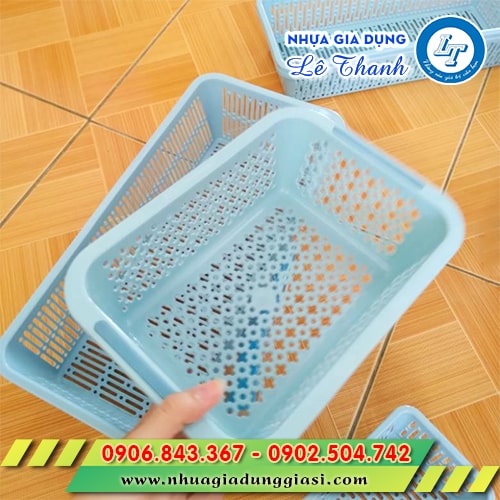 Rổ nhựa chữ nhật kiểu dáng nhỏ gọn Rổ nhựa chữ nhật kiểu dáng nhỏ gọn