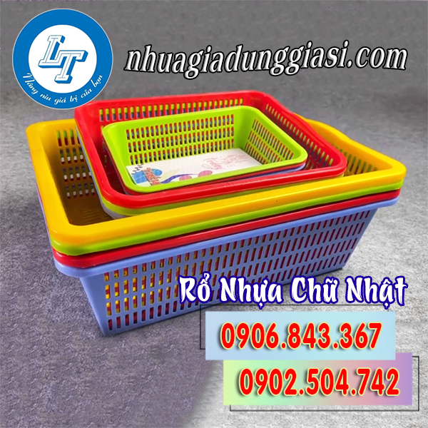 Rổ nhựa chữ nhật