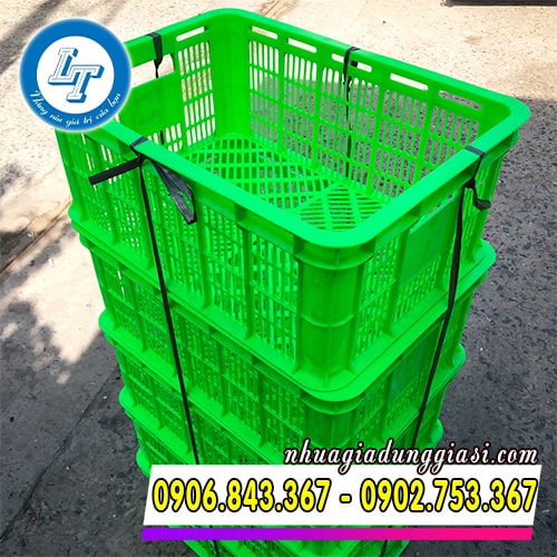 Rổ nhựa công nghiệp dày chắc thoáng khí