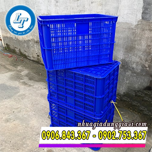 Rổ nhựa công nghiệp kích thước lớn đựng đa dạng các mặt hàng