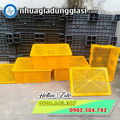 Rổ nhựa đựng trái cây nắp đậy có ngằm cài kín