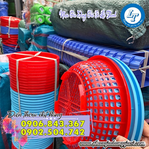 Rổ nhựa tròn bề mặt trơn bóng
