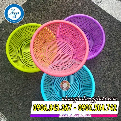 Rổ nhựa tròn đẹp mắt màu sắc nổi bật Rổ nhựa tròn đẹp mắt màu sắc nổi bật