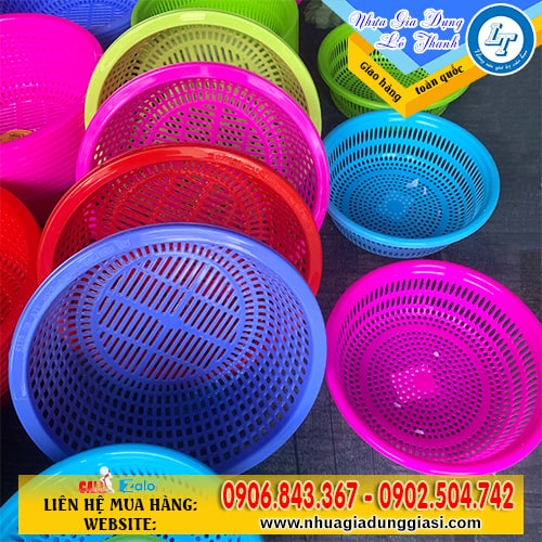 Rổ nhựa tròn màu sắc đẹp mắt Rổ nhựa tròn màu sắc đẹp mắt