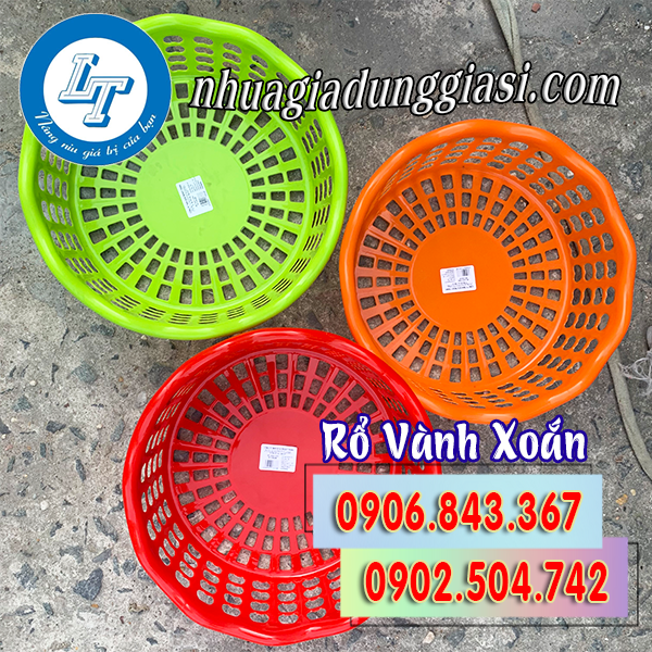 Rổ vành xoắn nhiều màu