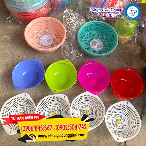 Sỉ bộ thau rổ nhựa chính phẩm đủ màu Sỉ bộ thau rổ nhựa chính phẩm đủ màu