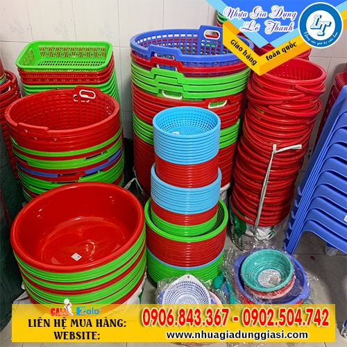 Sỉ số lượng thau rổ nhựa giá gốc Sỉ số lượng thau rổ nhựa giá gốc