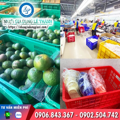 Sóng nhựa hở có bánh xe đựng hàng hóa nông sản Sóng nhựa hở có bánh xe đựng hàng hóa nông sản