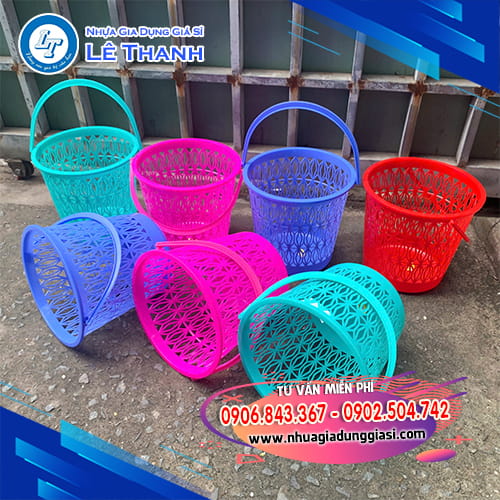 Sọt nhựa có quai xách nhỏ gọn Sọt nhựa có quai xách nhỏ gọn