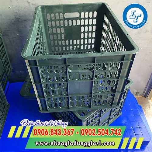 Sọt nhựa đen bền bỉ chịu lực tốt