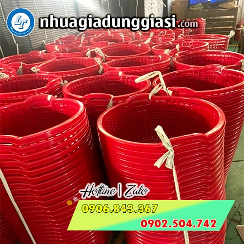 Sọt nhựa tròn có quai cầm giá rẻ xuất xưởng