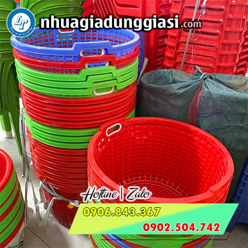 Sọt nhựa tròn đa dạng nhiều màu Sọt nhựa tròn đa dạng nhiều màu