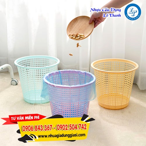 Sọt nhựa tròn đựng rác tiện lợi Sọt nhựa tròn đựng rác tiện lợi