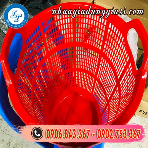 Sọt nhựa tròn thành rỗng lòng sâu