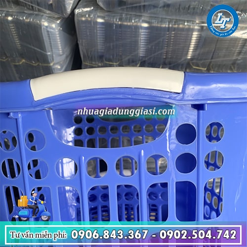 Sọt nhựa vuông tay cầm chắc chắn Sọt nhựa vuông tay cầm chắc chắn