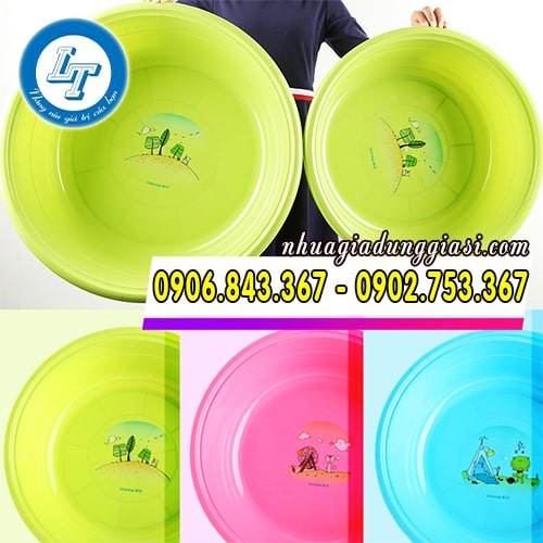 Thau nhựa lớn đa dạng màu sắc mẫu mã Thau nhựa lớn đa dạng màu sắc mẫu mã