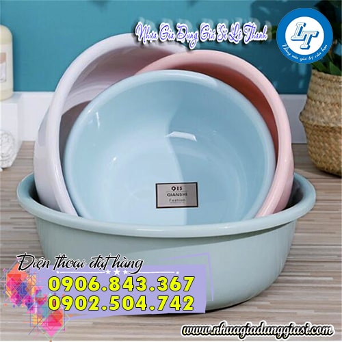 Thau nhựa tròn dày dặn sử dụng lâu dài