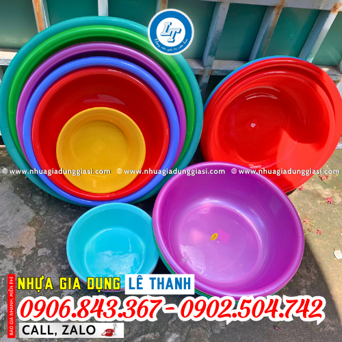 Thau nhựa tròn độ bền tốt Thau nhựa tròn độ bền tốt