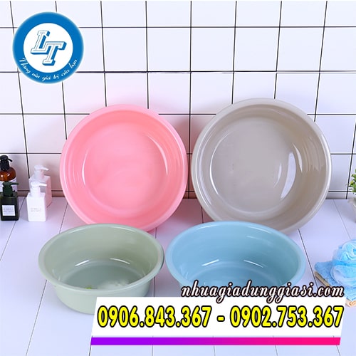 Thau nhựa tròn đủ màu đủ kiểu Thau nhựa tròn đủ màu đủ kiểu