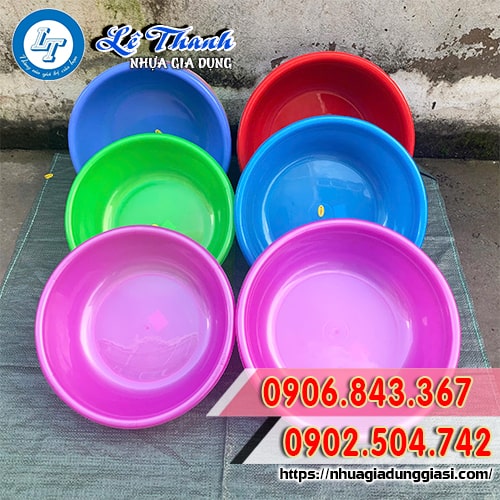 Thau nhựa tròn lớn bóng đẹp Thau nhựa tròn lớn bóng đẹp