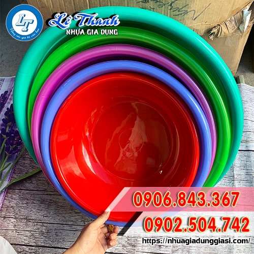 Thau nhựa tròn lớn độ bền cao Thau nhựa tròn lớn độ bền cao