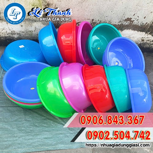 Thau nhựa tròn lớn nhiều màu sắc Thau nhựa tròn lớn nhiều màu sắc