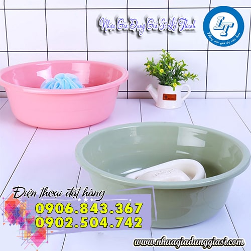 Thau nhựa tròn lòng sâu