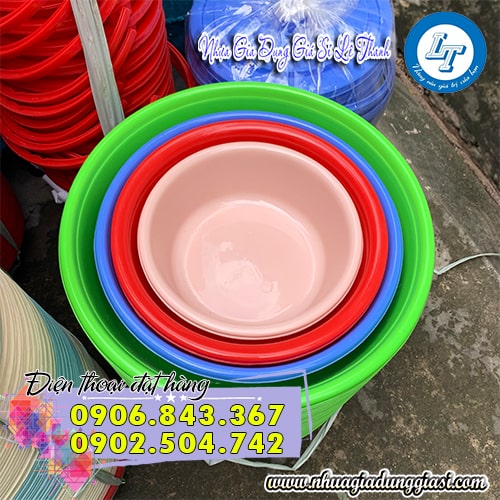 Thau nhựa tròn nhiều kích cỡ màu sắc giá rẻ Thau nhựa tròn nhiều kích cỡ màu sắc giá rẻ