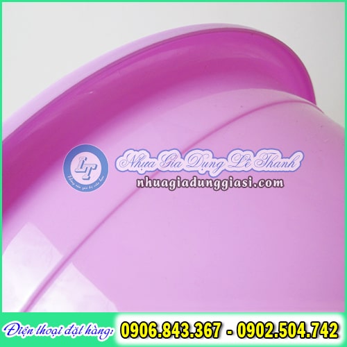 Thau nhựa tròn viền dày dễ cầm nắm
