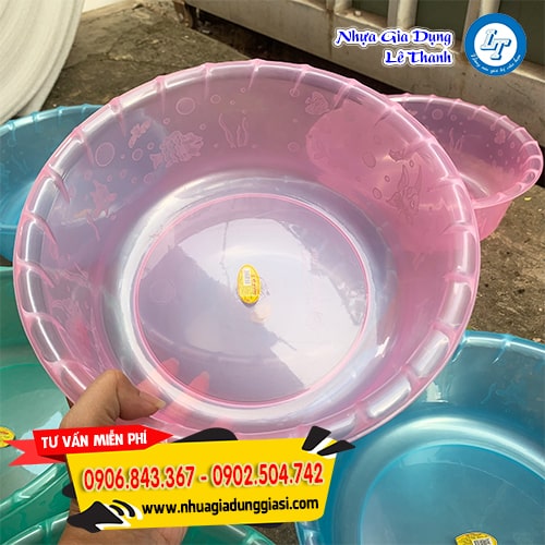 Thau nhựa trong màu đẹp giá rẻ Thau nhựa trong màu đẹp giá rẻ