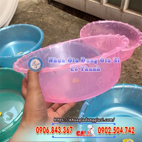 Thau nhựa trong suốt đẹp mắt Thau nhựa trong suốt đẹp mắt
