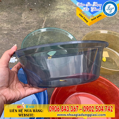 Thau nhựa trong suốt gọn nhẹ Thau nhựa trong suốt gọn nhẹ