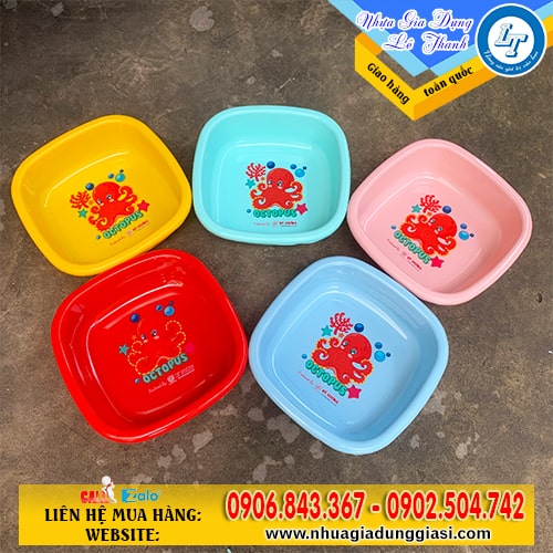 Thau nhựa vuông độ bền cao kiểu dáng nhỏ gọn Thau nhựa vuông độ bền cao kiểu dáng nhỏ gọn