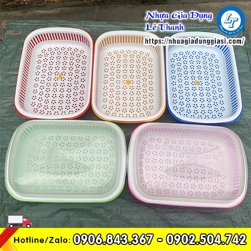 Thau rổ nhựa có nắp đậy tiện lợi Thau rổ nhựa có nắp đậy tiện lợi