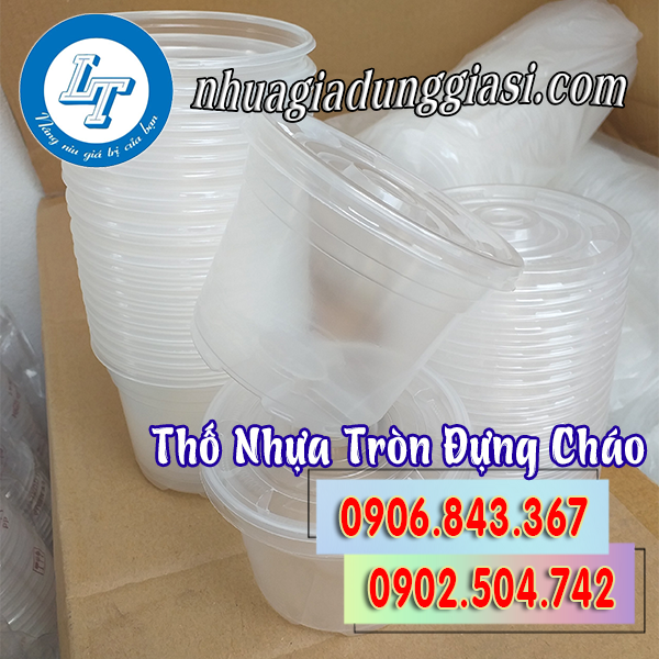 Thố nhựa tròn đựng cháo dùng 1 lần