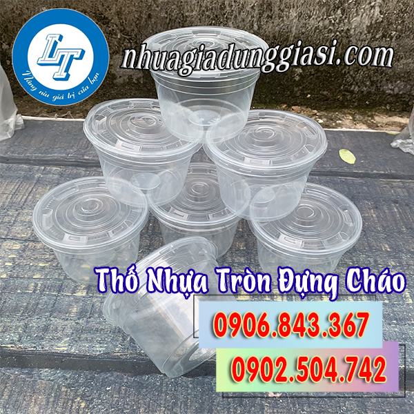 Thố nhựa tròn đựng cháo giá rẻ