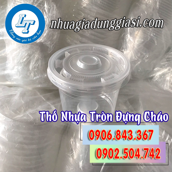 Thố nhựa tròn đựng cháo
