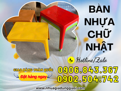 Nhà phân phối bàn nhựa chữ nhật giá sỉ tận gốc