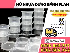Hũ nhựa đựng bánh flan dày đẹp giá sỉ tốt