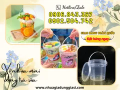 Xô nhựa mini nhiều dung tích đựng trà sữa giá rẻ