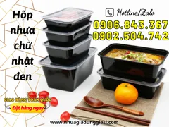 Hộp nhựa chữ nhật đen giá sỉ siêu tốt